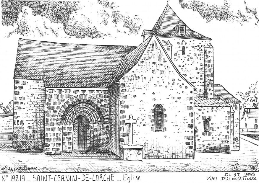 N 19219 - ST CERNIN DE LARCHE - église